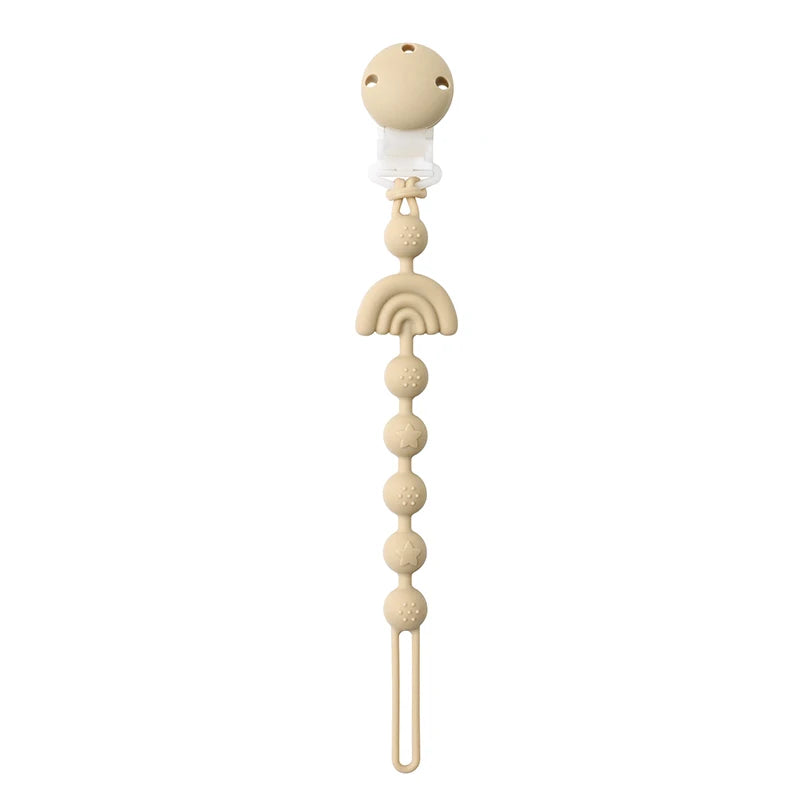 Baby Silicone Pacifier Chain Clip Dummy Nipples Holder Clips BPA Free Babies Teething Chain Toy Gifts For Cute Baby Accessories