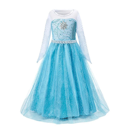 Kids Cinderella Costume Princess Dress for Girls Children Rapunzel Snow White Belle Jasmine Elsa Aurora Cosplay Carnival Dresses