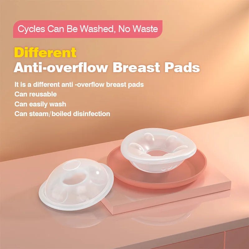 MAMIJOY 2PCS Wearable Anti-Overflow Pad for Breastfeeding Breastmilk Collector Silicone Breast Shell  Milk Collection Cup MSB03