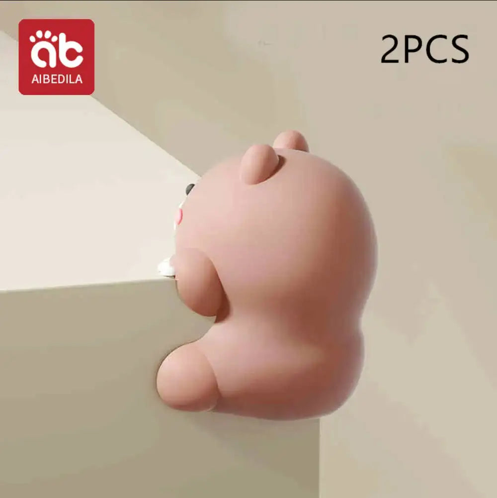 AIBEDILA Children Silicone Anti-collision Angle Cartoon Cute Safety Protection Corner Table Paste Sets of Baby Safety Protection