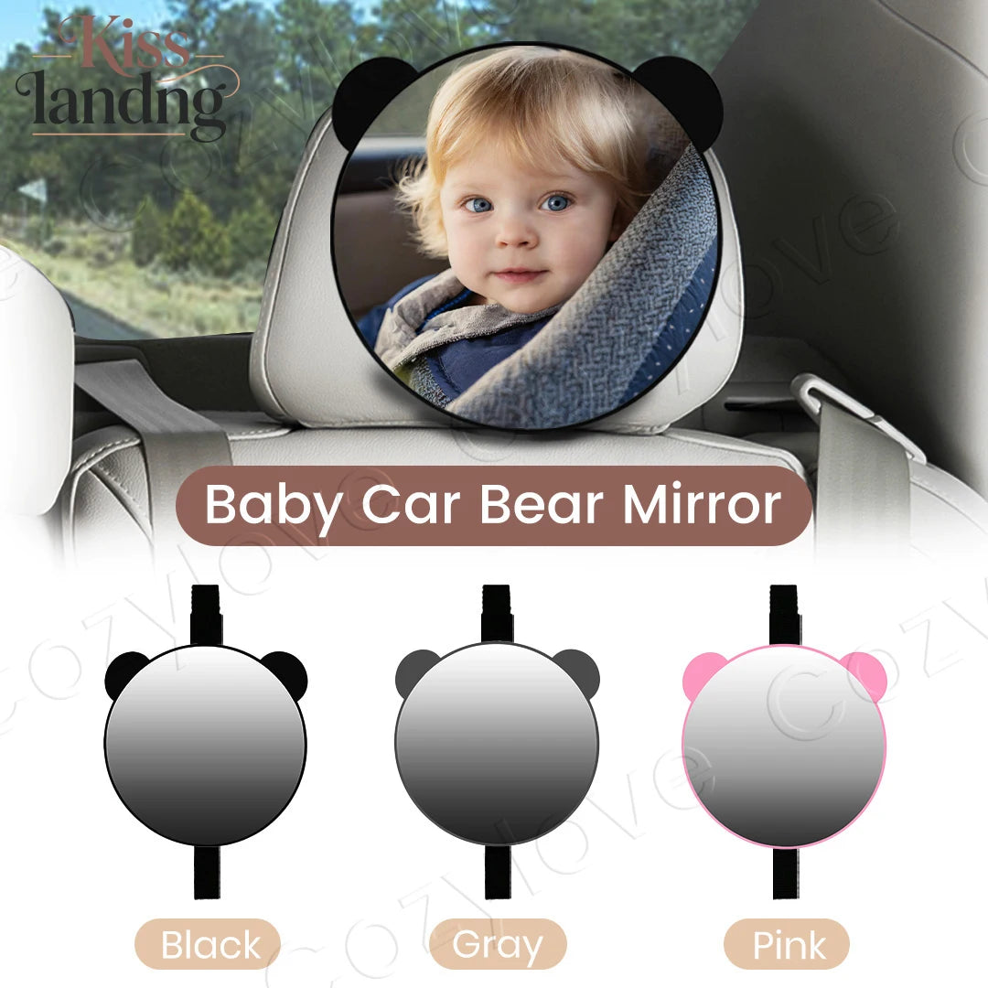 Round Shatterproof Baby Car Mirror, Wide Crystal Clear View for Rear-Facing Infant Monitoring