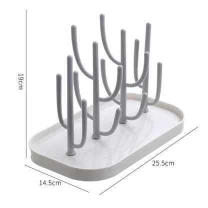 Baby Bottle Drying Rack Vertical Bottle Dryer Rack Holder Organizer Space Saving Standing Drying Rack for Baby Bottles and Cup