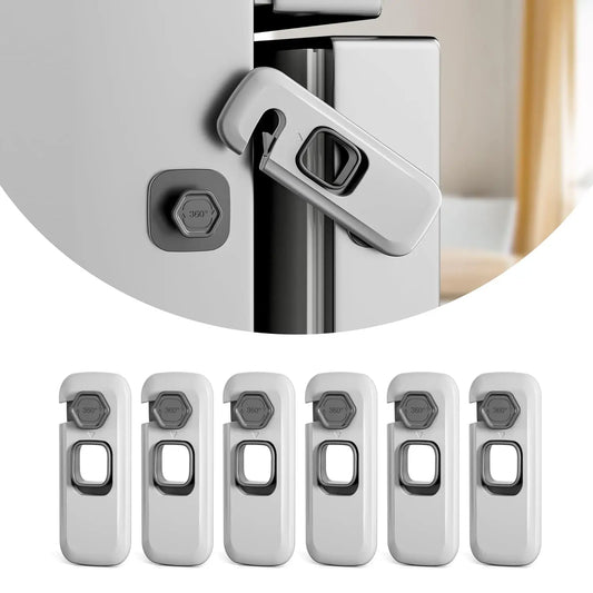 Child Proof Refrigerator Locks, Fridge Locks for Kids Safety, Freezer Door Latches with Sticky 3M Adhesives for Baby