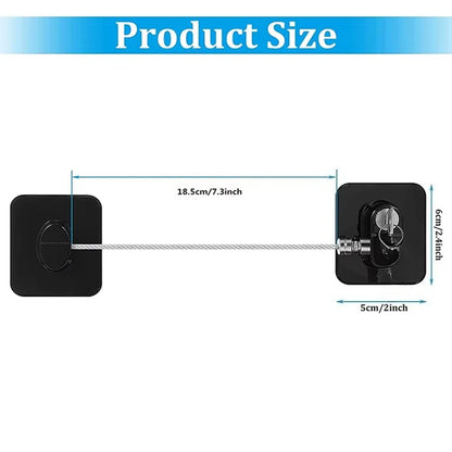 Baby Safe Refrigerator Lock with Key Code Lock Baby Safety Cabinet Lock Sliding Wardrobe Door Lock Home Limiter2028