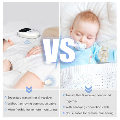 Wireless Bedwetting Alarm Pee Alarm with Receiver for Boys Grils Kids Potty Training Elder Care 10-20M Range Vibration Reminding