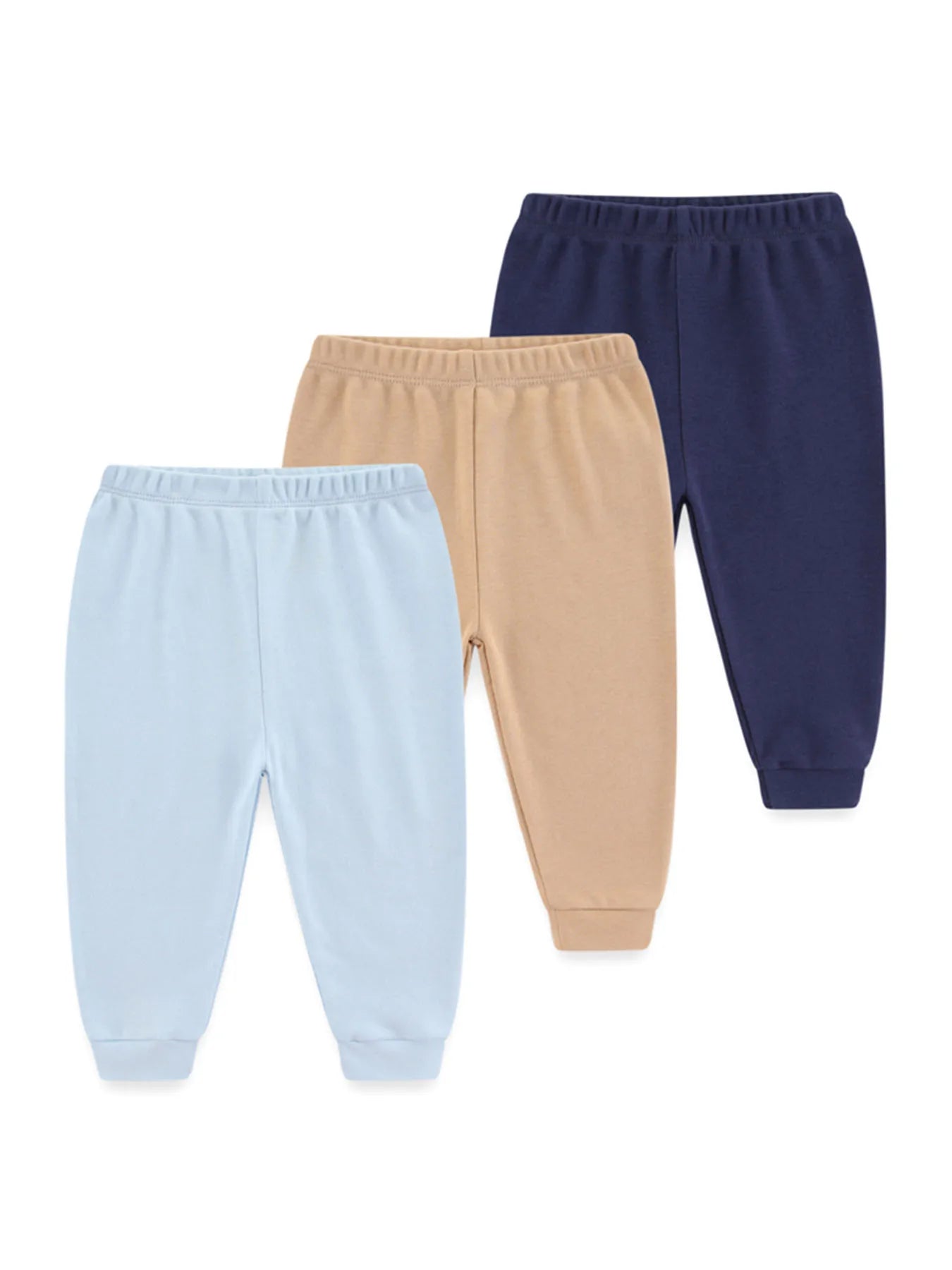 Kiddiezoom 1/3 Pcs Four Seasons Fashion Solid 100%Cotton Baby Boy Girl Pants Soft 100%Cotton Infants Trousers Accessories