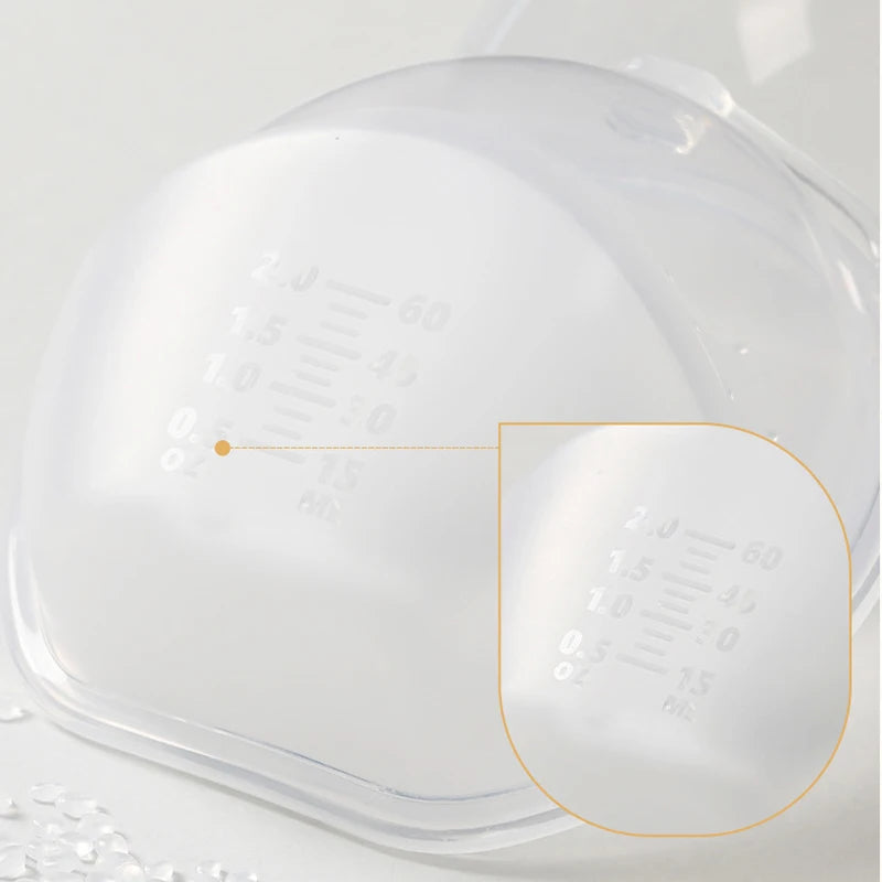 1 Pair Silica Gel Collection Cover Breastmilk Collecter Soft Reusable Nursing Pad Postpartum Suction Nipple Suction Container