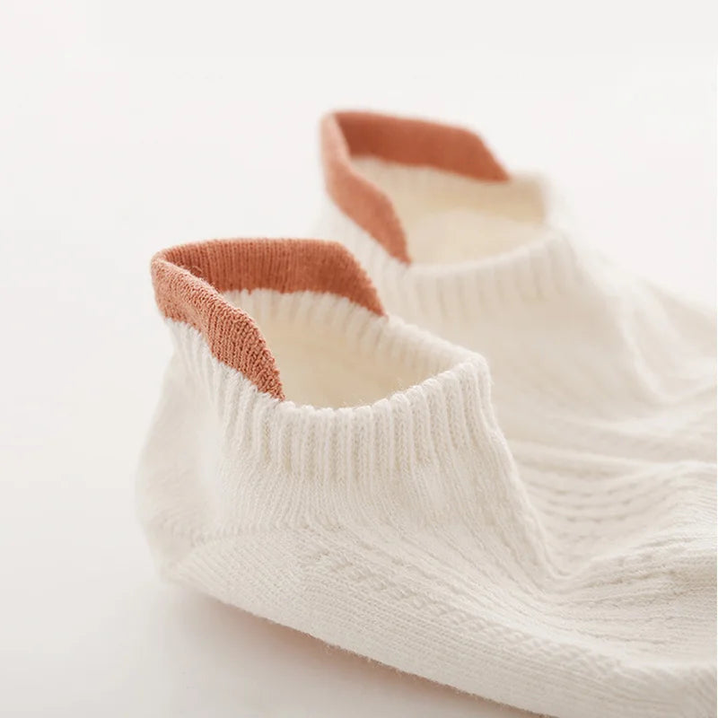 3 Pairs Babys Cotton Thin Mesh Socks Comfy Breathable Kids Boys Girls Non-slip Floor Socks