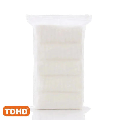 TDHD 5 pieces of baby solid color six layers of pure cotton gauze saliva towel absorbent fast printed gauze towel suitable for