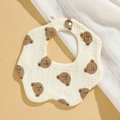 Cotton Gauze Baby Bib Babies Accessories Newborn Baby Apron Feeding Bib 6 Layer Muslin Burp Cloths Kids Saliva Towel New Born
