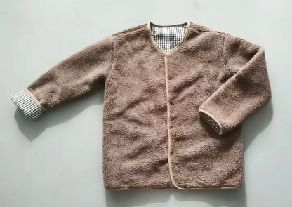 Fashion New Autumn and Winter Warm Jacket Two Sides Wear Plaid Plush Jacket Kids Jackets Winter Clothes DGUKYM 12042