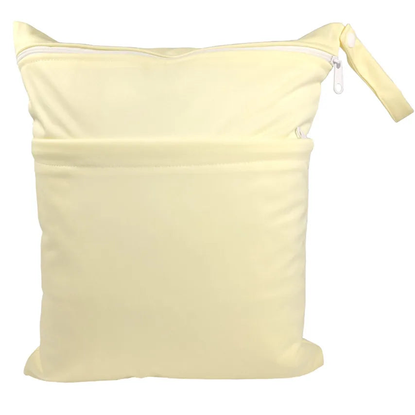 [Sigzagor] Wet Dry Bag With Two Zippered Baby Diaper Nappy Waterproof Reusable Washable