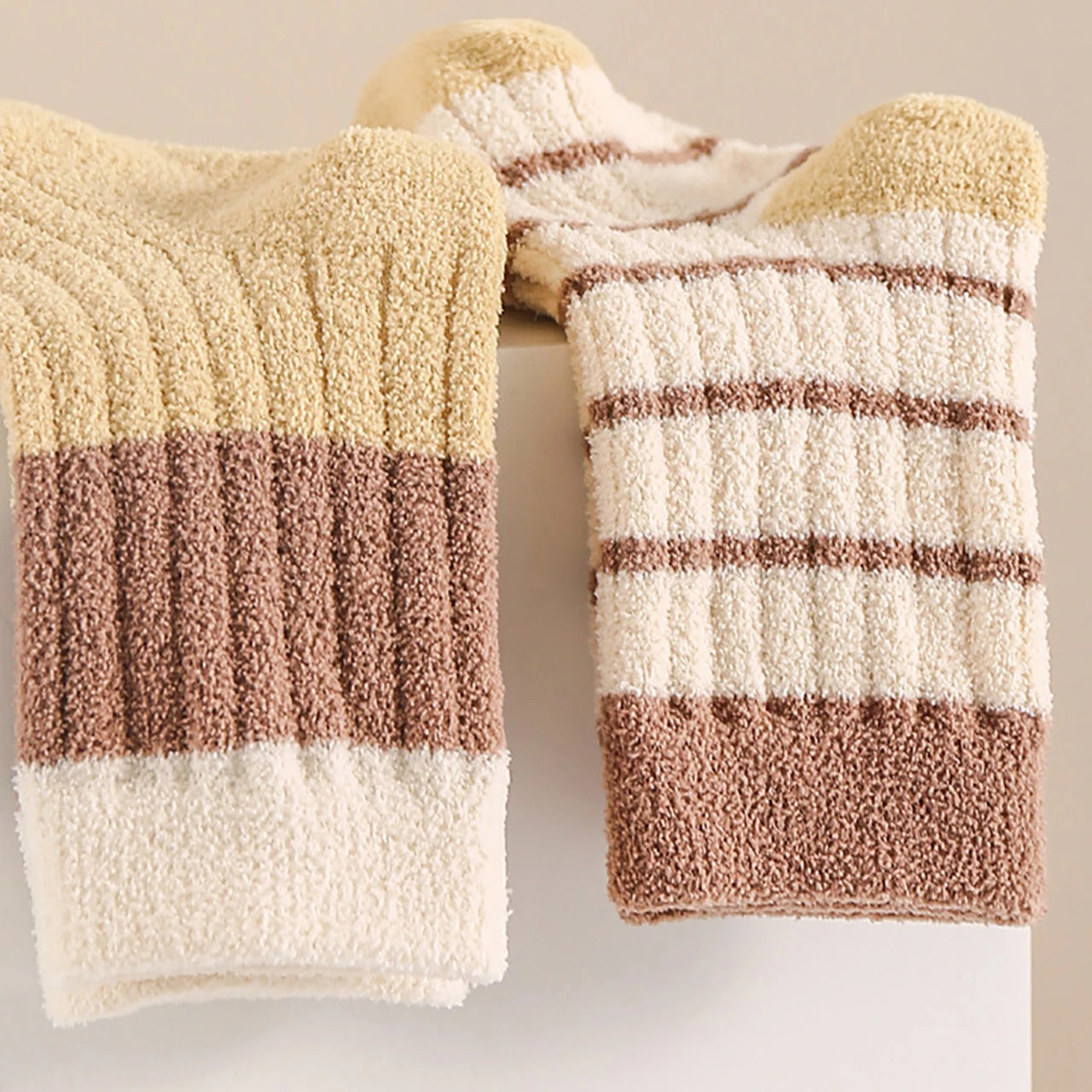 3Pair Baby Plush Socks Thick Warm Kids Mid Tube Sock 0-3Year Boy Girl Winter Thermal Footwear Fashion Stripe Toddler Cotton Sock