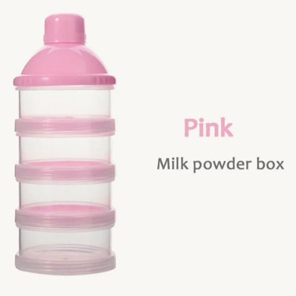 Baby Milk Powder Box Large Capacity Colorful Multi Layer Food Supplement Box Independent 5 Grid Layered Milk Powder Box