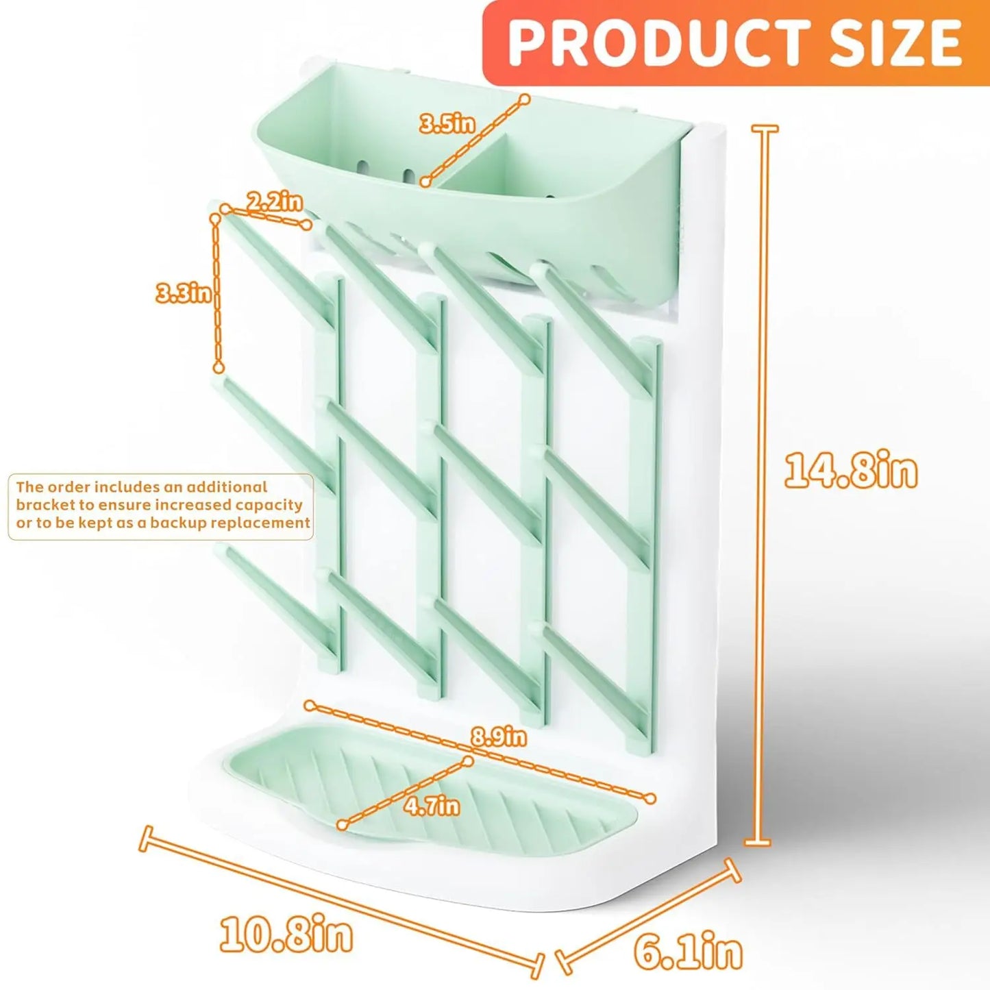 Baby Bottle Drying Rack Vertical Bottle Dryer Rack Holder Organizer Space Saving Standing Drying Rack for Baby Bottles and Cup