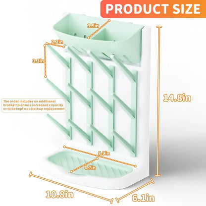Baby Bottle Drying Rack Vertical Bottle Dryer Rack Holder Organizer Space Saving Standing Drying Rack for Baby Bottles and Cup