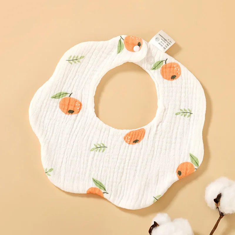 Cotton Gauze Baby Bib Babies Accessories Newborn Baby Apron Feeding Bib 6 Layer Muslin Burp Cloths Kids Saliva Towel New Born