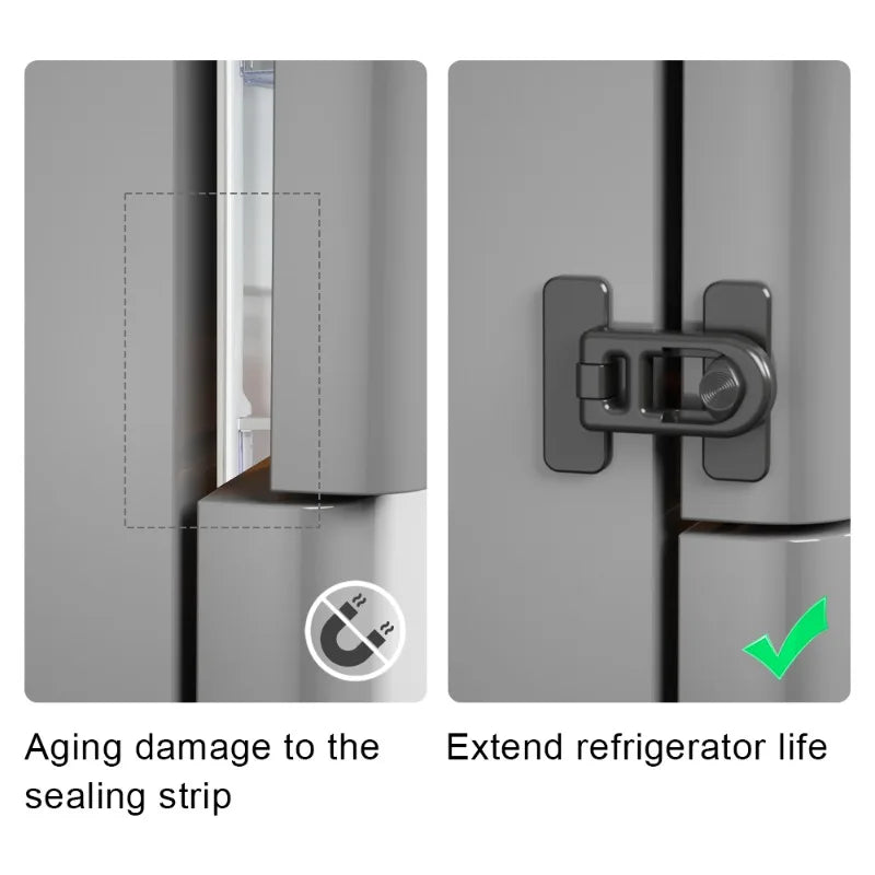 Child Safety Fridge Door Lock No Drill No Screw Childproof Refrigerator Lock Baby Safety Protection Locks for Cupboard Microwave