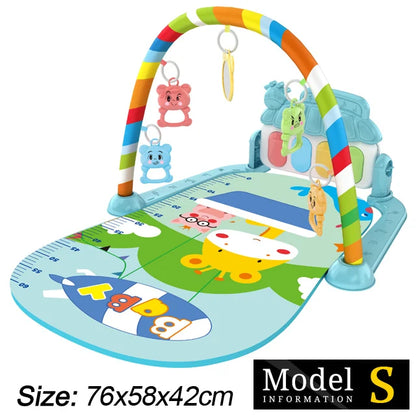Baby Fitness Stand Music Play Gym Activity Toys Newborn Piano Crawling Blanket Pedal Game Pad Early Education 0-36 Months Gifts