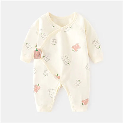 Cotton Newborn Baby Girl Boy Romper Print Infant Jumpsuit Casual New born Clothes For Girls Boys Spring Autumn Clothing New 0-6M