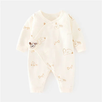 Cotton Newborn Baby Girl Boy Romper Print Infant Jumpsuit Casual New born Clothes For Girls Boys Spring Autumn Clothing New 0-6M