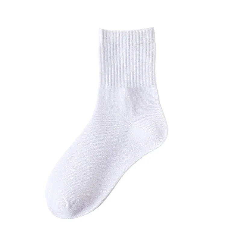 5 Pairs Kids Socks Breathable Comfortable For Boys Girls White Black Sport Socks