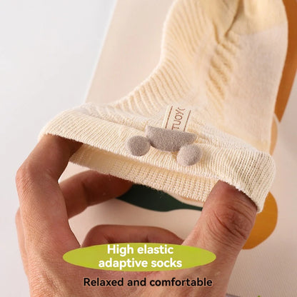4pcs Newborn Socks Baby Summer Thin Cute Cute Mid Tube Short Socks Fashion New Baby Boneless Breathable Mid Tube Socks