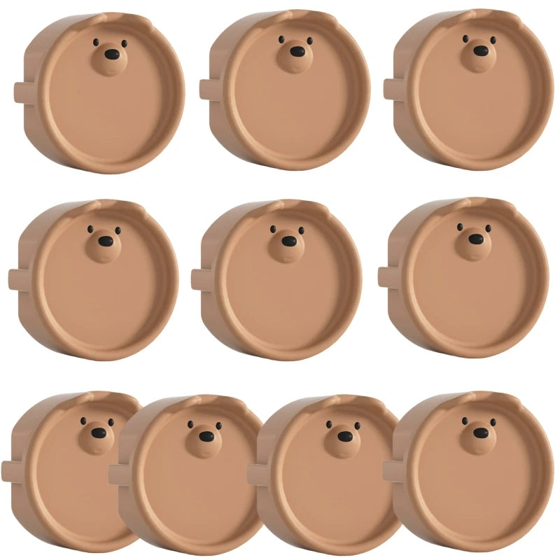 10/5PCS Baby Safety Electric Outlet Cover Cartoon Bear Baby Proofing Socket Protectors Shock Prevention Child Safety Plug Caps