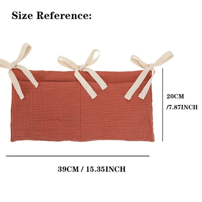 2 Pocket Baby Bed Storage Bags Bedside Hanging Urine Bag Baby Toy Bag Baby Cart Diaper Hanging Bag Baby Bed Storage Bag