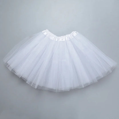 Girl Elastic Ballet Dancewear Tutus Mini Skirt For Birthday Party Dance 3 Layer Tulle Tutu Skirt for Kids Princess 2-8Y Girls