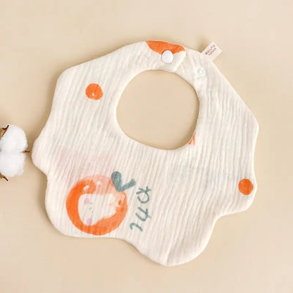 Cotton Gauze Baby Bib Babies Accessories Newborn Baby Apron Feeding Bib 6 Layer Muslin Burp Cloths Kids Saliva Towel New Born