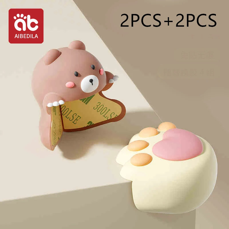AIBEDILA Children Silicone Anti-collision Angle Cartoon Cute Safety Protection Corner Table Paste Sets of Baby Safety Protection