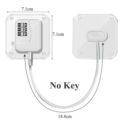 1 Pcs Child Safety Lock Cabinet Fridge Door Lock Stainless Steel Cable Protection Kids Baby Home Window Lock Strong Fix  מנעול