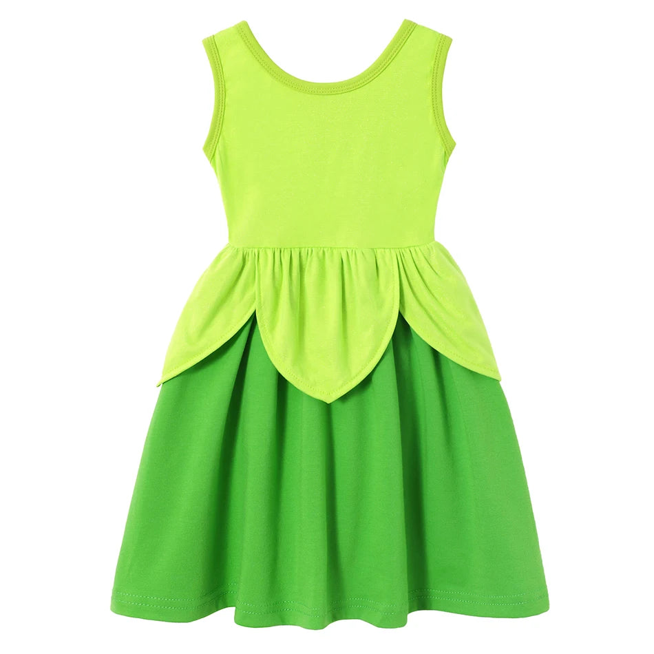 2025  Girl Summer Princess Dress Clothing Rapunzel Elsa Anna Cosplay Birthday Party Dress