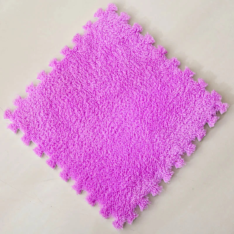 Soft Plush Warm Carpet Baby Play Mat Baby Bedroom Patchwork Carpet EVA Foam Interlocking Sports Floor Tiles Baby Warm Game Mat