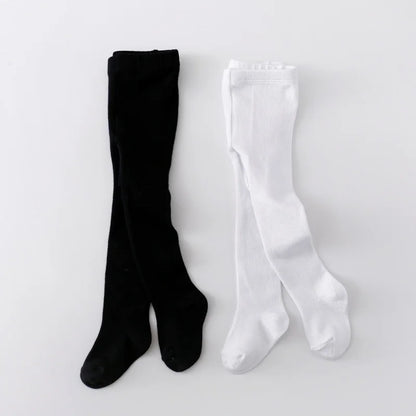 Lawadka Newborn Tights For Girls Solid Knitted Infant Baby Girl Tights Casual White Black Toddler Pantyhose Spring Autumn 0-12M