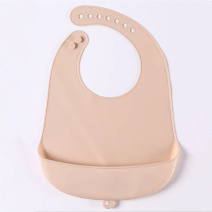 1/2pcs Food Grade Silicone Baby Eating Bibs Easy to Clean Baby Bibs Drool Towels Waterproof Children Silicone Drool Bibs