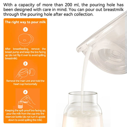 MAMIJOY  Portable Double-sided Wearable Smart Breast Pump Silent Powerful Suction Electric Breast Pump For Baby BPA Free