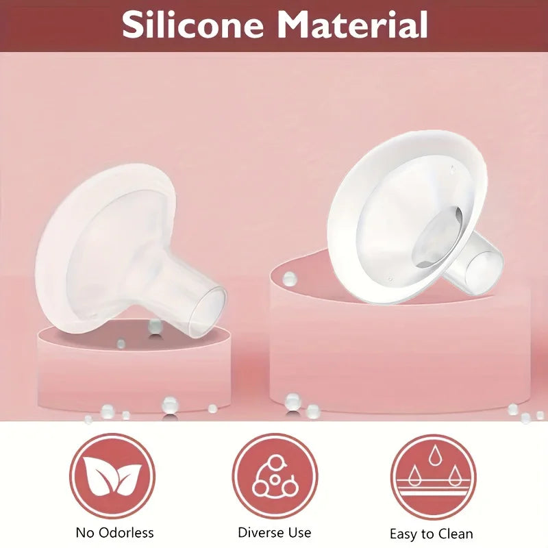 BPA Free Silicone Pad Flange Compatible with Medela Breast Pump Parts, Replace Flanges Accessories for Spectra Pump Parts