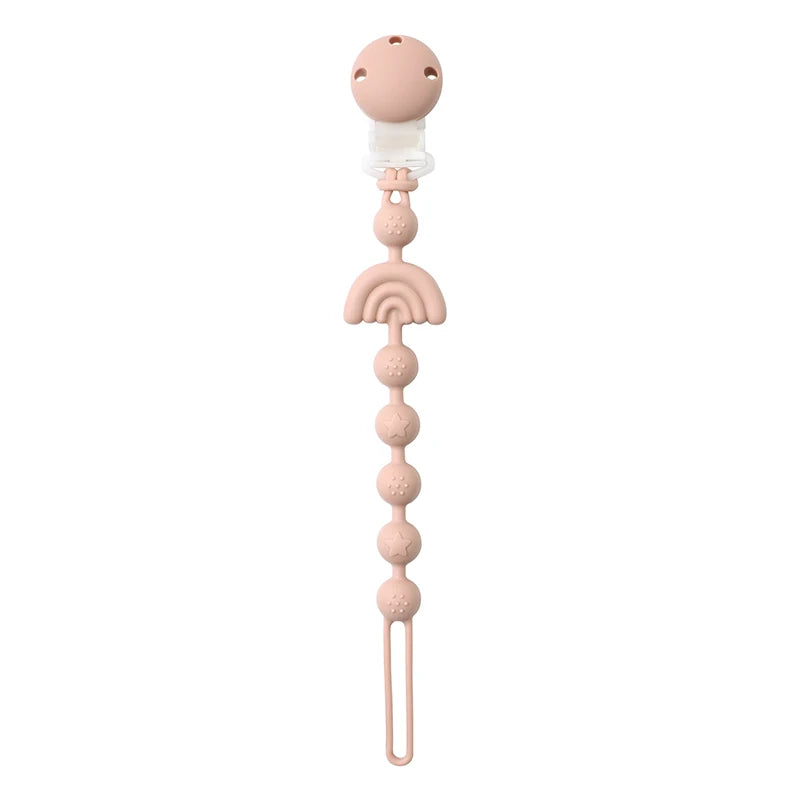 Baby Silicone Pacifier Chain Clip Dummy Nipples Holder Clips BPA Free Babies Teething Chain Toy Gifts For Cute Baby Accessories