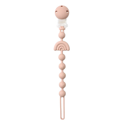 Baby Silicone Pacifier Chain Clip Dummy Nipples Holder Clips BPA Free Babies Teething Chain Toy Gifts For Cute Baby Accessories
