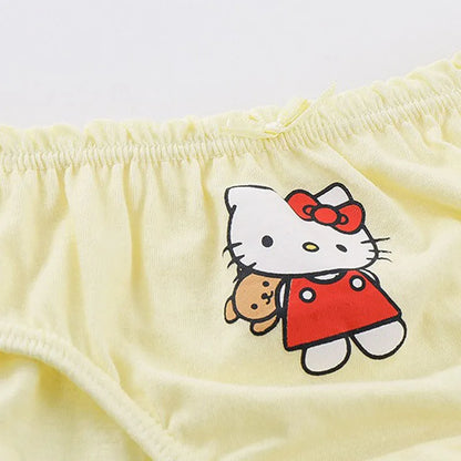 5 Pcs/Lot Children's Underpants For Girls Cute Cat HelloKitty Cartoon Girls Panties Cotton Baby Kids Underwear Breathable Briefs