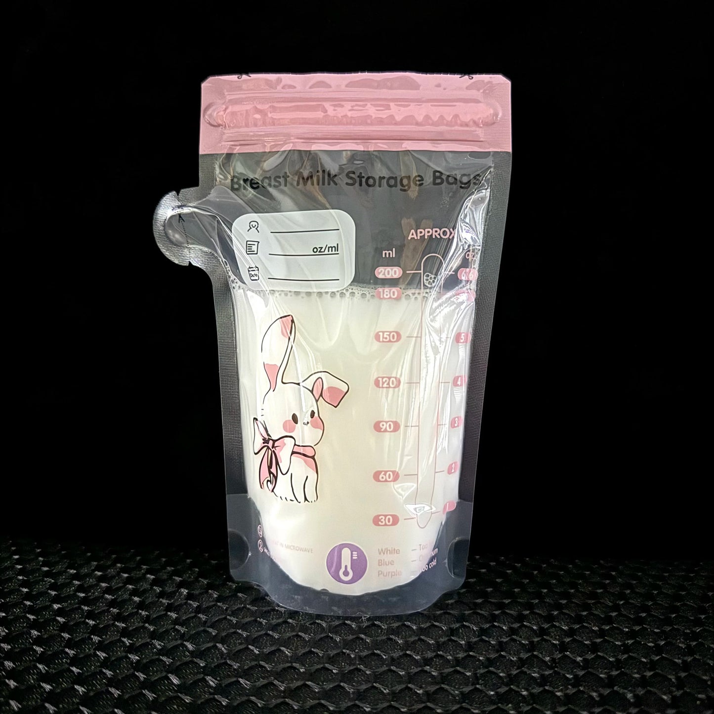 40 Pack 150ml BPA Free Milk Storage Bags Safe Breast Milk and Baby Food Freezer Bags for Easy Feeding