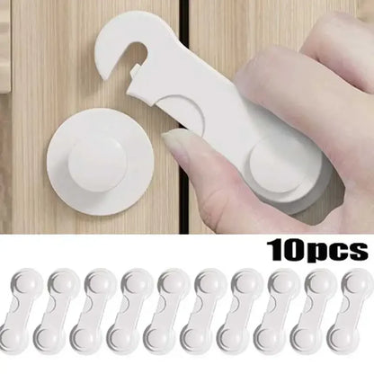5PCS Multi-Use Baby Safety Locks – Cabinet, Drawer & Room Lock Set | Anti-Pinch Folio Design | Essential Home Protection