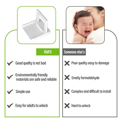 MIRTHBABY-Baby Safety Slide Window Locks for Kids Proof Patio Closet Doors Sliding Glass Door Child Lock- white