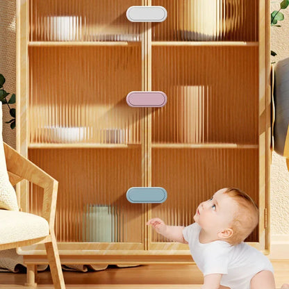 3pcs Child Safety Lock Refrigerator Lock Multifunctional Non Perforated Cabinet Door Lock Baby Protection Anti Pinch Hands