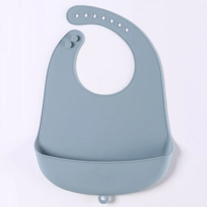 1/2pcs Food Grade Silicone Baby Eating Bibs Easy to Clean Baby Bibs Drool Towels Waterproof Children Silicone Drool Bibs