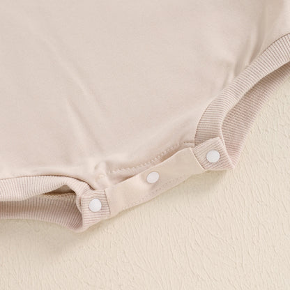Citgeett Autumn Infant Baby Boys Girls Sweatshirt Bodysuit Letter Embroidery Long Sleeve Playsuit Fall Clothes