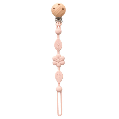 1pcs Baby Silicone Pacifier Chains, Flower  Anti Loss Adjustable Pacifier Holder For Newborn, Suitable For Baby Toy Products