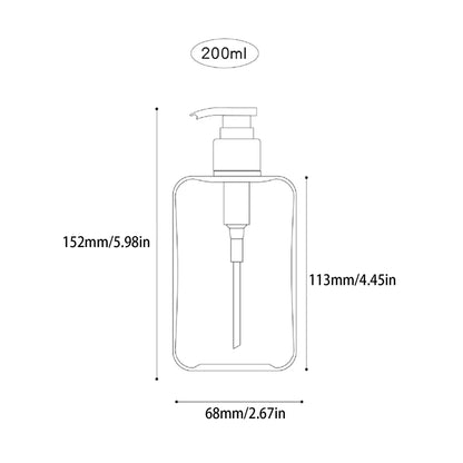 Transparent Square Soap Dispenser, Countertop Lotion Bottle With Pump Bathroom Lotion Liquid Soap Dispenser Refillable Emp